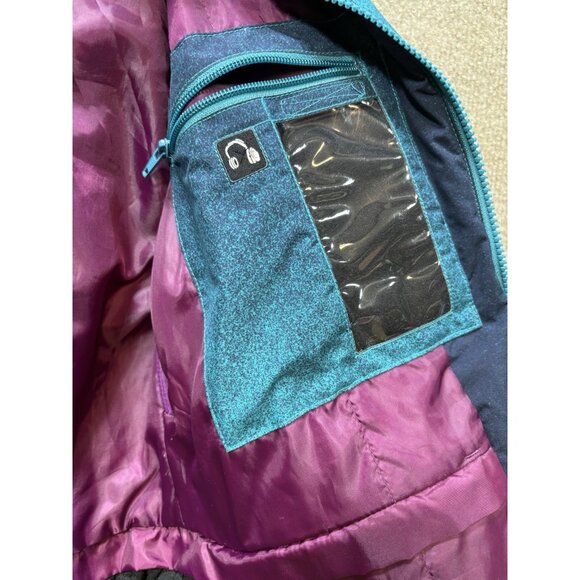 Roxy 10K Ski Snow Boarding Jacket Coat Large Hooded Purple Blue Insulated EUC - Picture 7 of 16